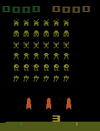Space Invaders screen